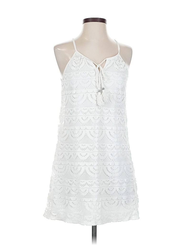 Pre-owned Lily Rose Casual Dress In White
