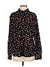CAbi 100% Polyester Hearts Black Long Sleeve Blouse Size M - photo 1