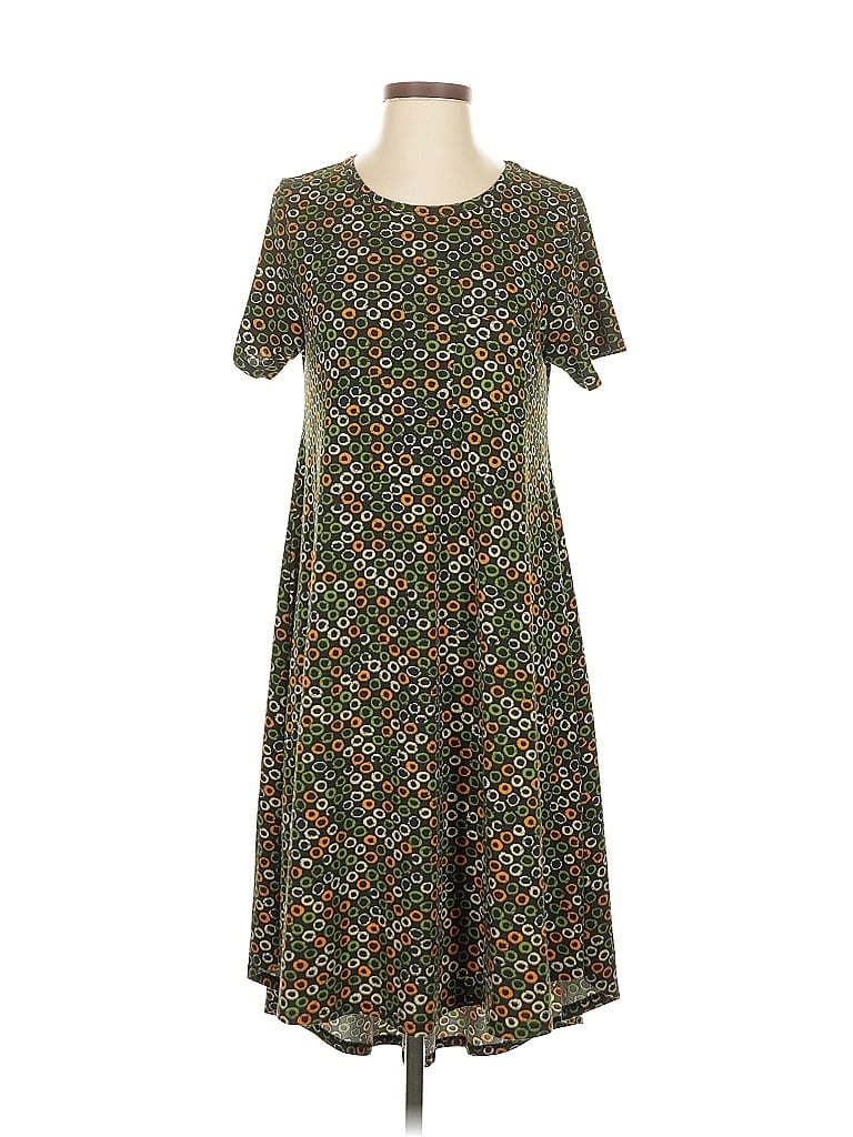Pre-owned Lularoe Casual Dress In Green