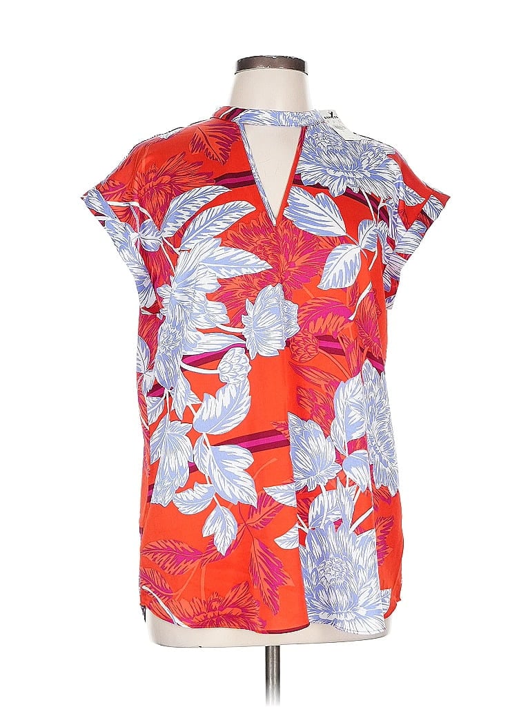 Pre-owned Express Short Sleeve Blouse In Red