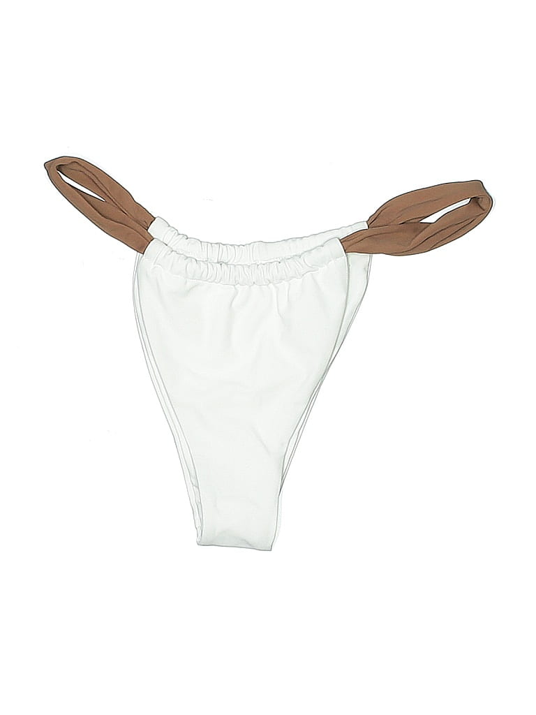 Pre-owned Unbranded Swimsuit Bottoms In White