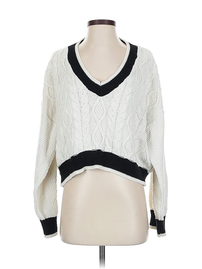 Pre-owned Nasty Gal Inc. Pullover Sweater In White