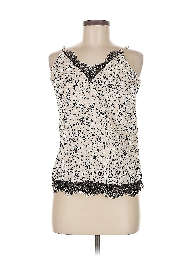 Pre-owned A New Day Tank Top Ivory Halter Neckline Tops In White