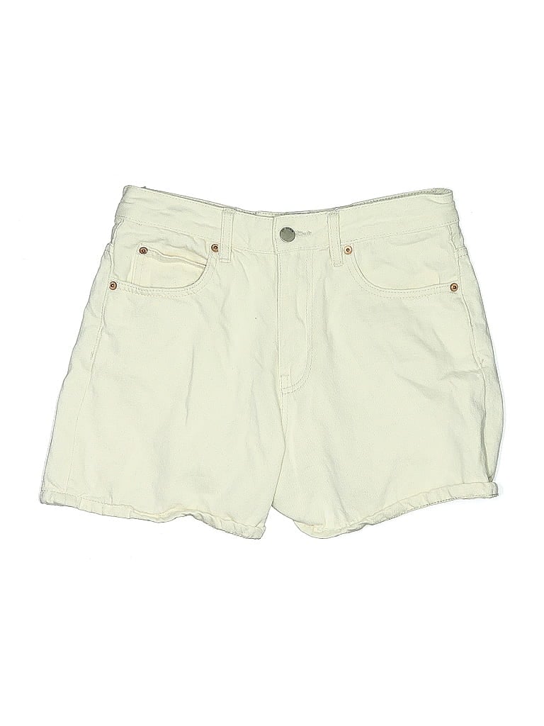 Pre-owned Dr Denim Khaki Shorts In White