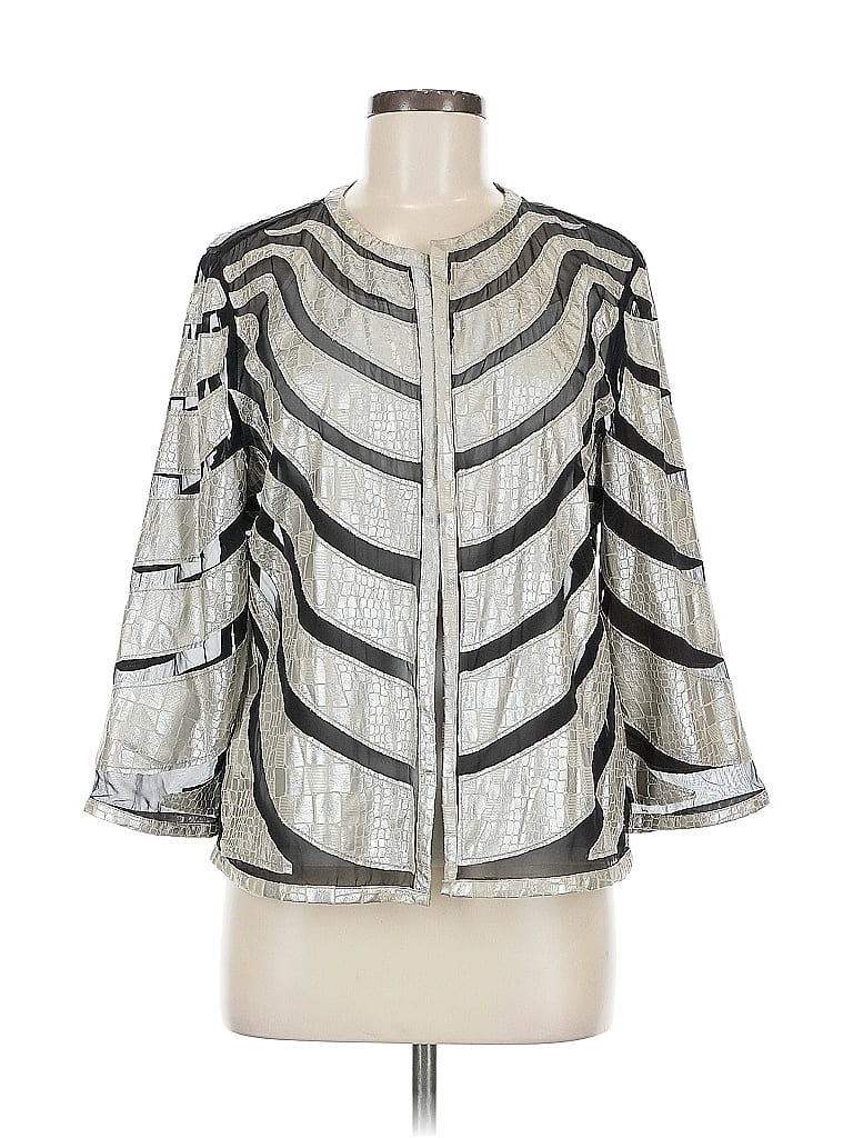 Pre-owned Travelers By Chico's Jacket In Silver