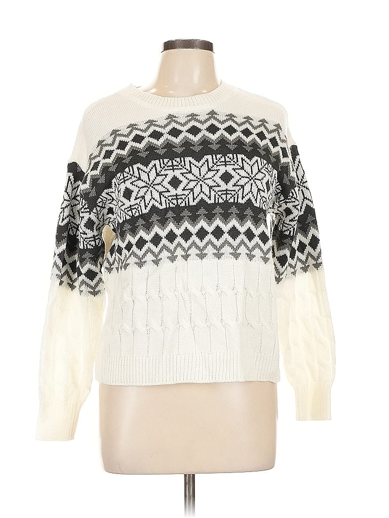 LANE BRYANT Pre-owned Pullover Sweater In White