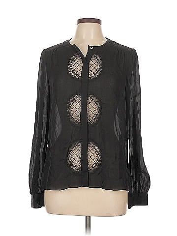 Diane von Furstenberg Long Sleeve Silk Top (view 1)