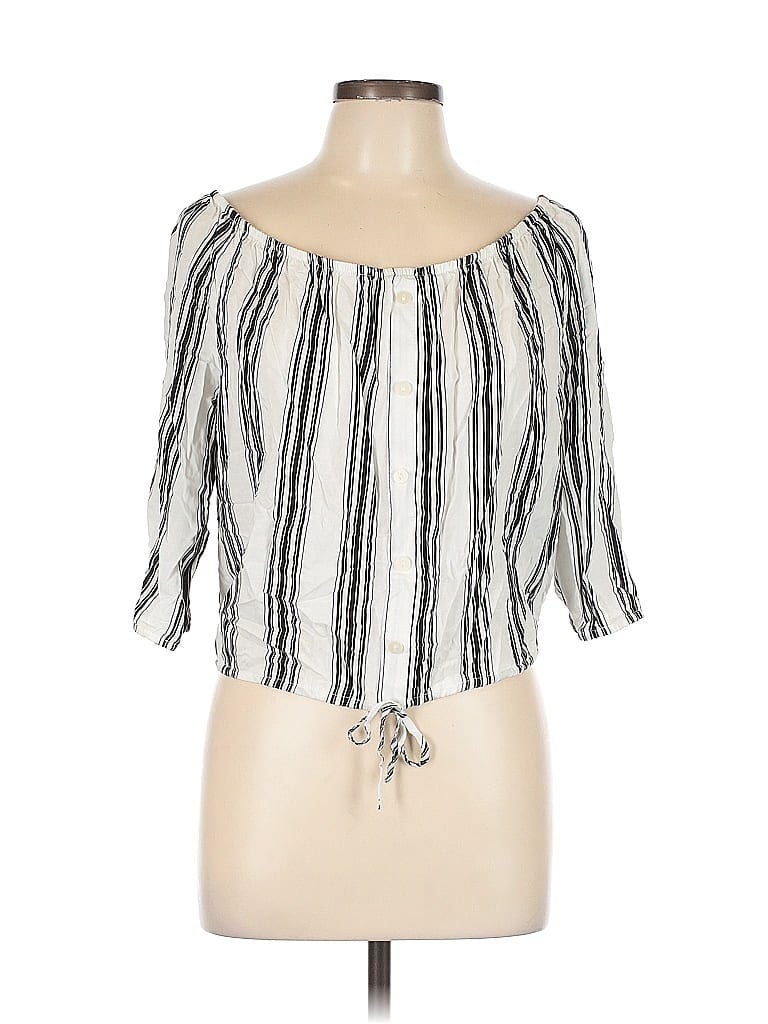 Pre-owned Streetwear Society Short Sleeve Blouse In White