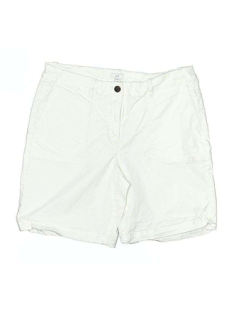 Pre-owned Jjill Khaki Shorts In White