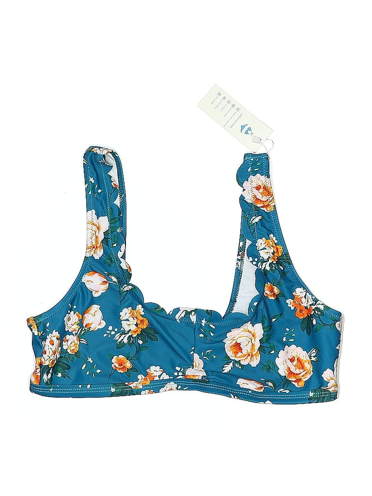 Pre-owned Beachsissi Swimsuit Top Blue Swimwear