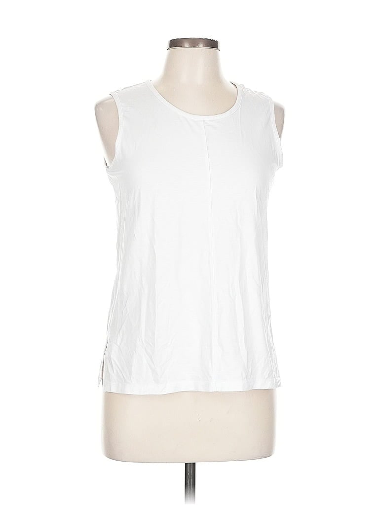 Pre-owned Max Studio Sleeveless T-shirt In White