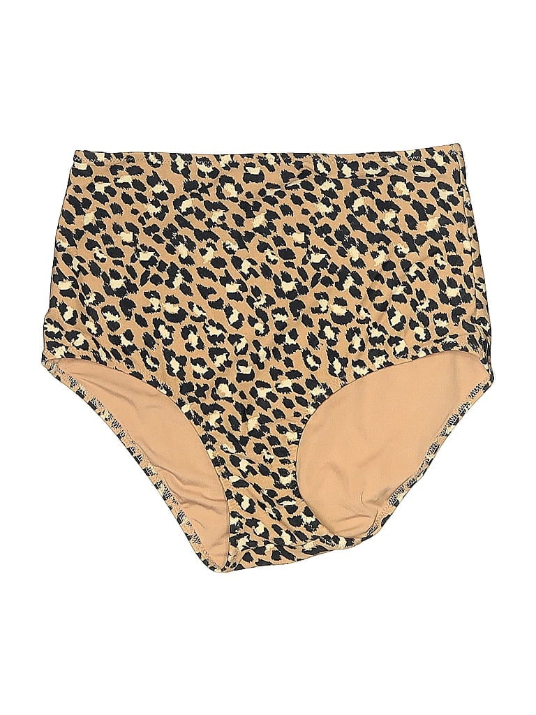 Pre-owned Aerie Swimsuit Bottoms In Gold