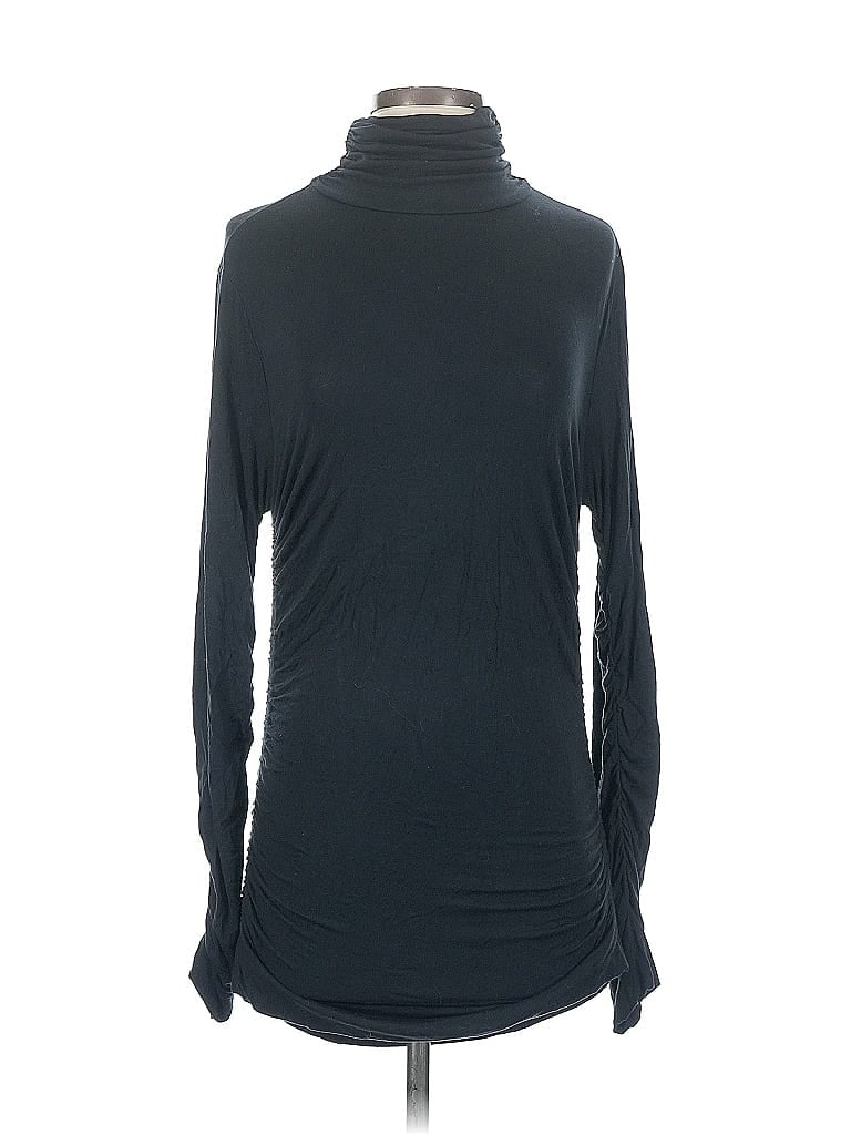 Pre-owned Soft Surroundings Long Sleeve Top Black Turtleneck Tops