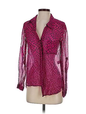 Diane von Furstenberg Long Sleeve Silk Top (view 1)