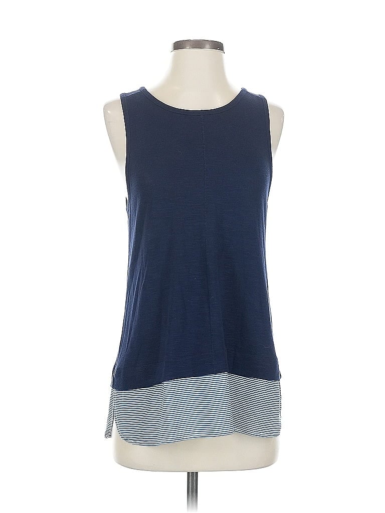 Pre-owned J.crew Factory Store Sleeveless Top Blue Scoop Neck Tops