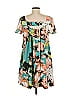 Tt Collection 100% Polyester Print Green Casual Dress Size M - photo 2