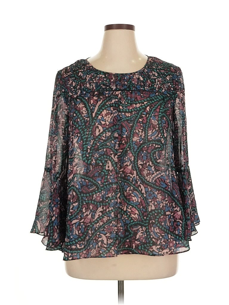 JESSICA SIMPSON Pre-owned 3/4 Sleeve Blouse In Blue