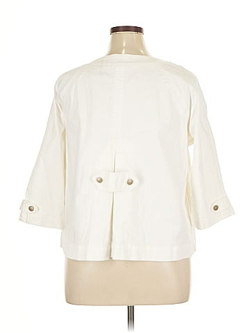 AK Anne Klein 3/4 Sleeve Button-Down Shirt (view 2)