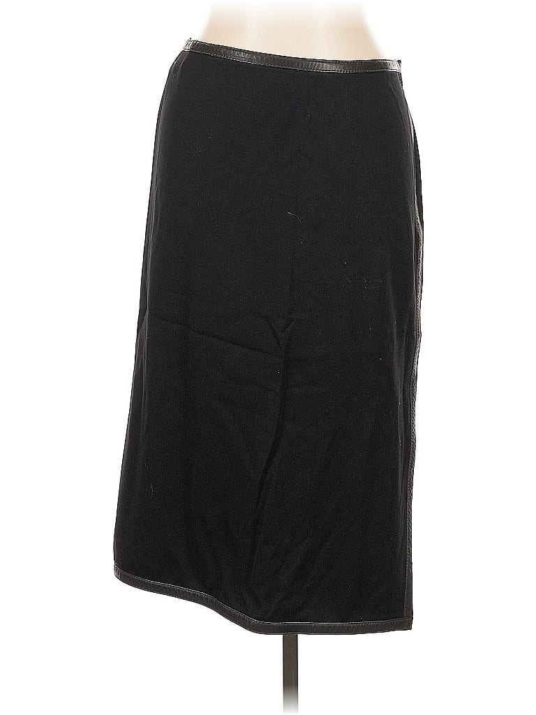 Pre-owned Dkny Wool Skirt In Black