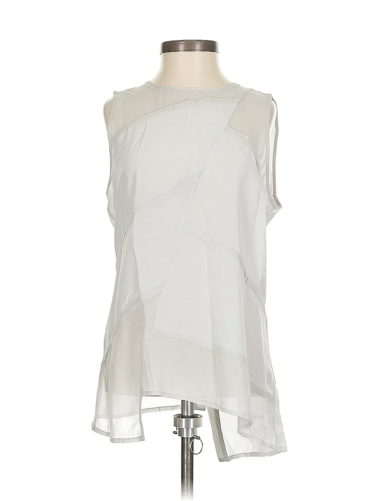 Pre-owned Intermix Sleeveless Blouse In Silver