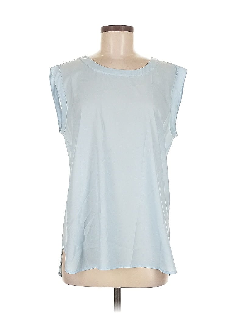 Pre-owned J.crew Factory Store Sleeveless Blouse In Blue