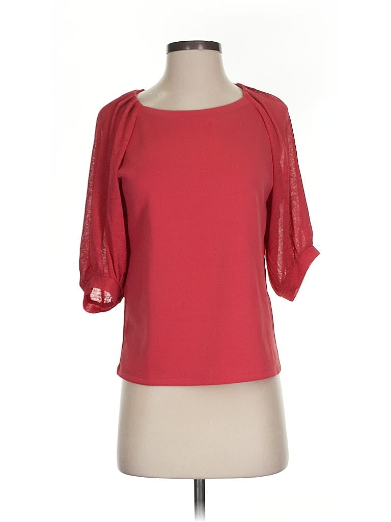 Pre-owned Banana Republic 3/4 Sleeve Blouse In Red