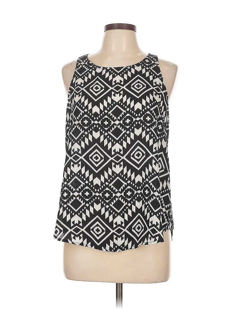 Pre-owned Xhilaration Sleeveless Blouse In Black