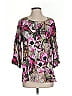 Bitte Kai Rand 100% Viscose Floral Pink 3/4 Sleeve Blouse Size S - photo 1