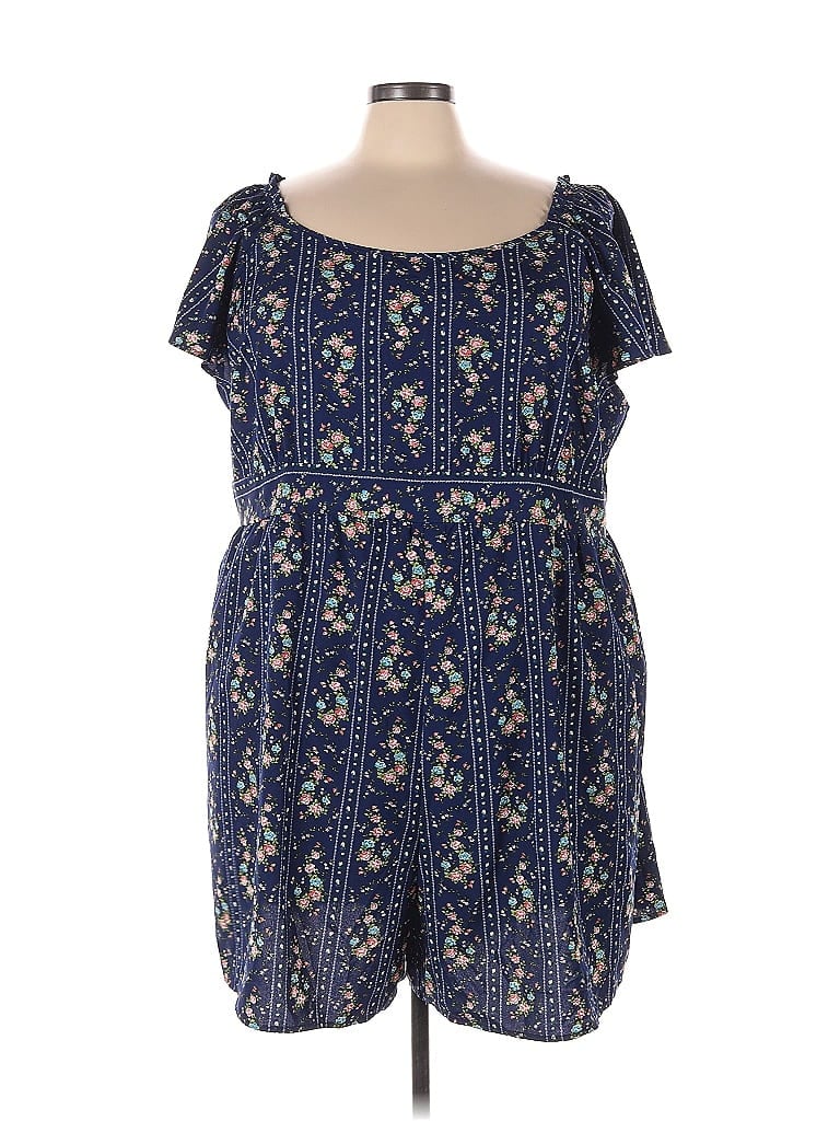 Pre-owned Bloomchic Romper In Blue