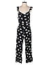 Ann Taylor LOFT 100% Rayon Polka Dots Black Jumpsuit Size 2 - photo 1