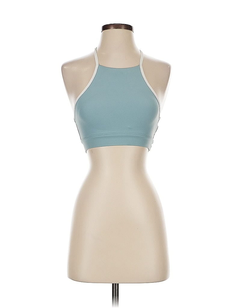 Pre-owned Gilly Hicks Tank Top Teal Halter Neckline Tops In Blue