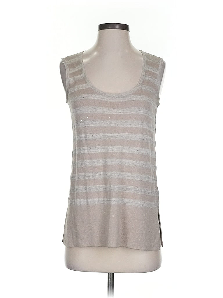 Pre-owned Lafayette 148 Sweater Vest In Silver