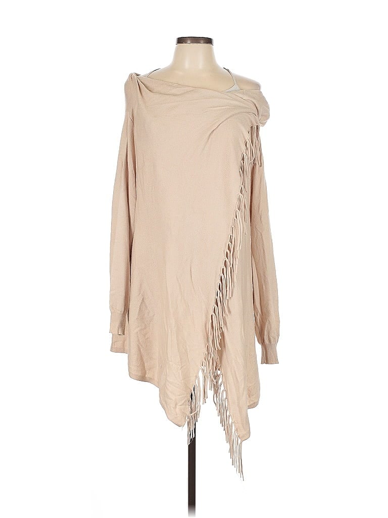 Pre-owned Love Tree Poncho In Brown