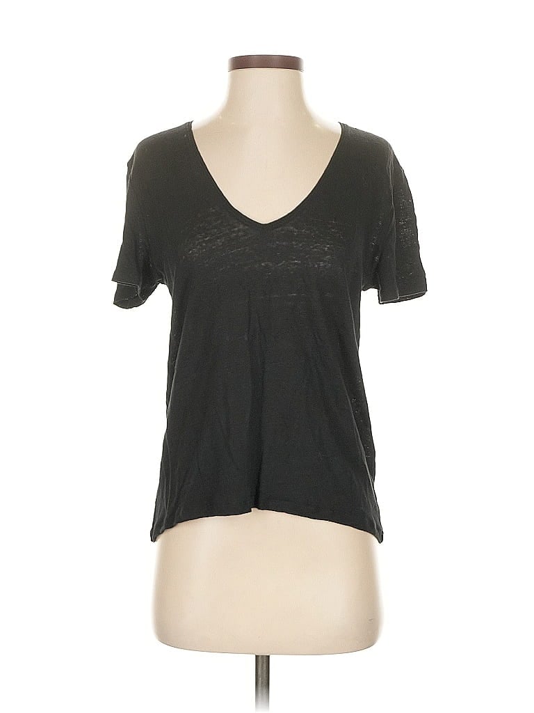 Pre-owned Zara Short Sleeve T-shirt In Black