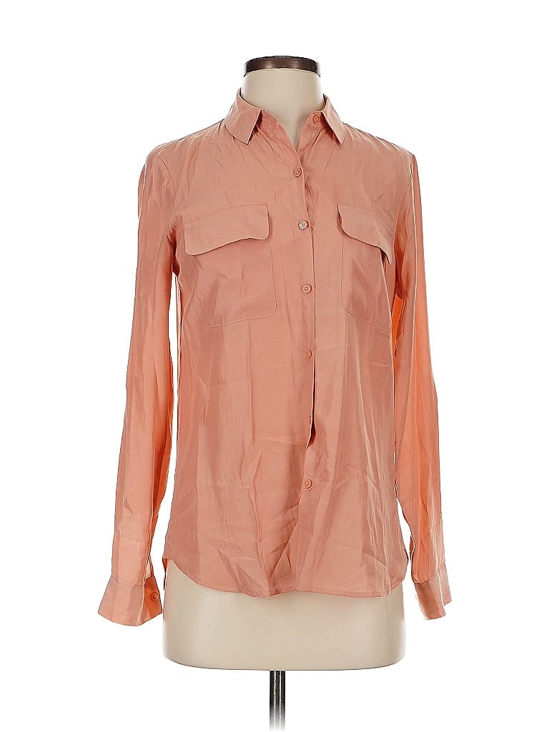 Pre-owned Express Long Sleeve Blouse In Pink