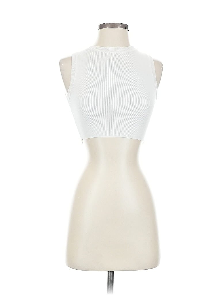 Pre-owned Zara Tank Top White Halter Neckline Tops