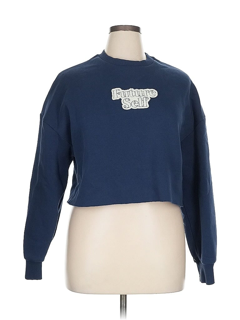 Pre-owned Assorted Brands Sweatshirt In Blue