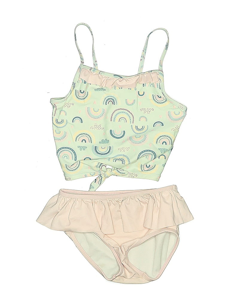 Click to view more detailed imagery on our partner's website Pre-owned Ruffle Butts Kids' Two Piece Swimsuit In Green