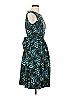 Donna Ricco 100% Polyester Print Teal Cocktail Dress Size 4 - photo 4