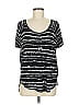 Express 100% Rayon Black Short Sleeve Top Size M - photo 1
