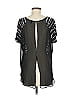 Express 100% Rayon Black Short Sleeve Top Size M - photo 2
