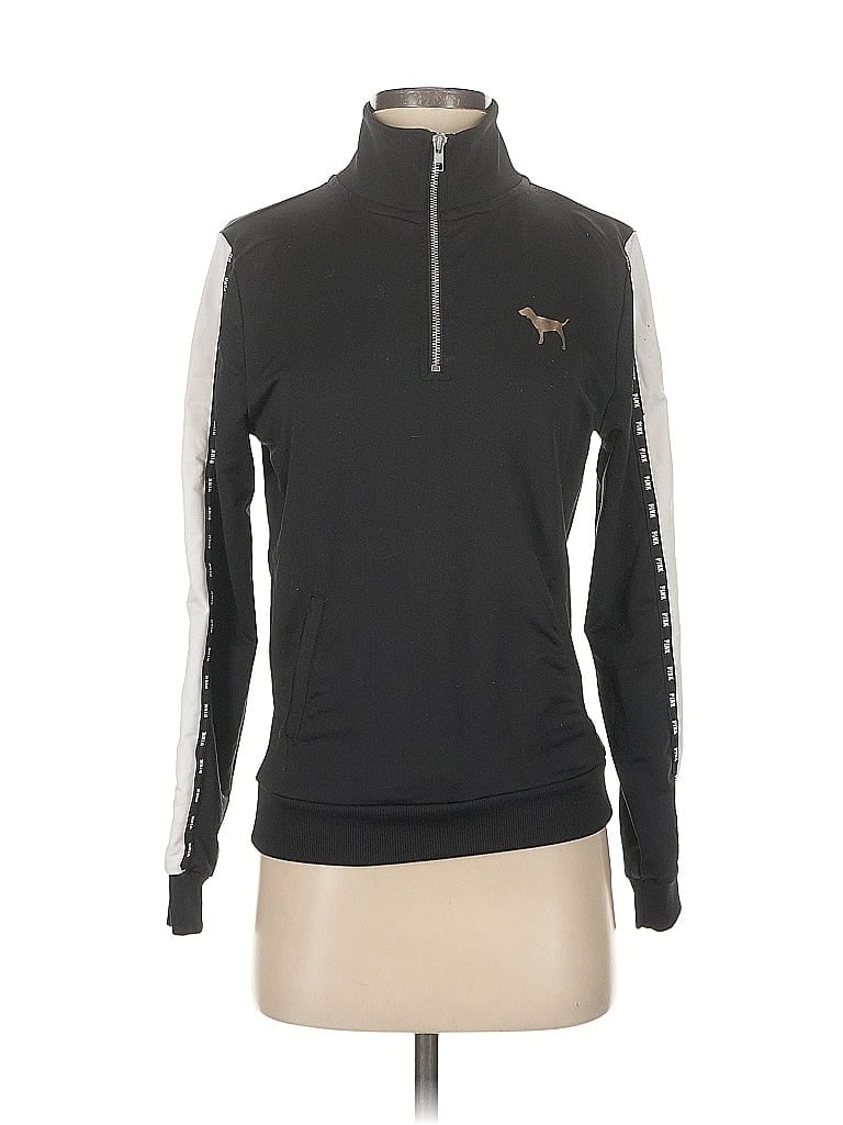 Pre-owned Victoria's Secret Pink Pullover Sweater In Black