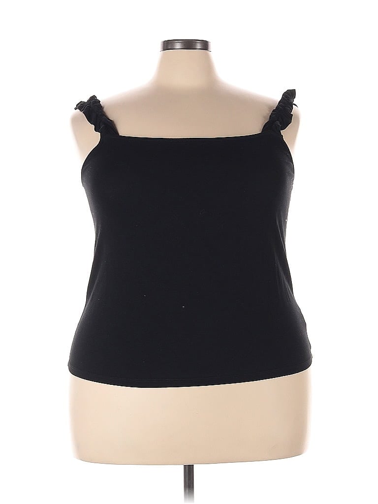 Pre-owned Eloquii Tank Top Black Strapless Neckline Tops
