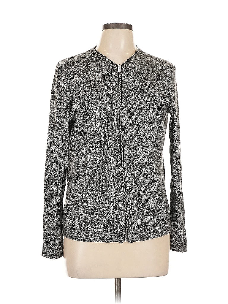 Pre-owned Calvin Klein Cardigan Sweater In Gray