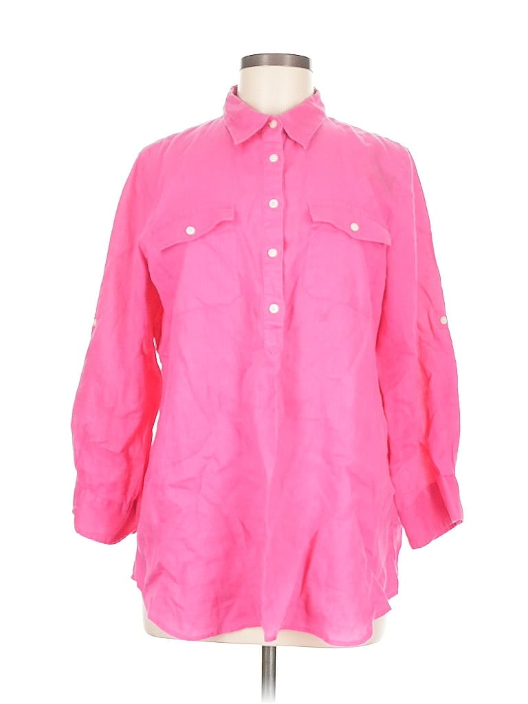 Pre-owned Vince Camuto 3/4 Sleeve Blouse In Pink