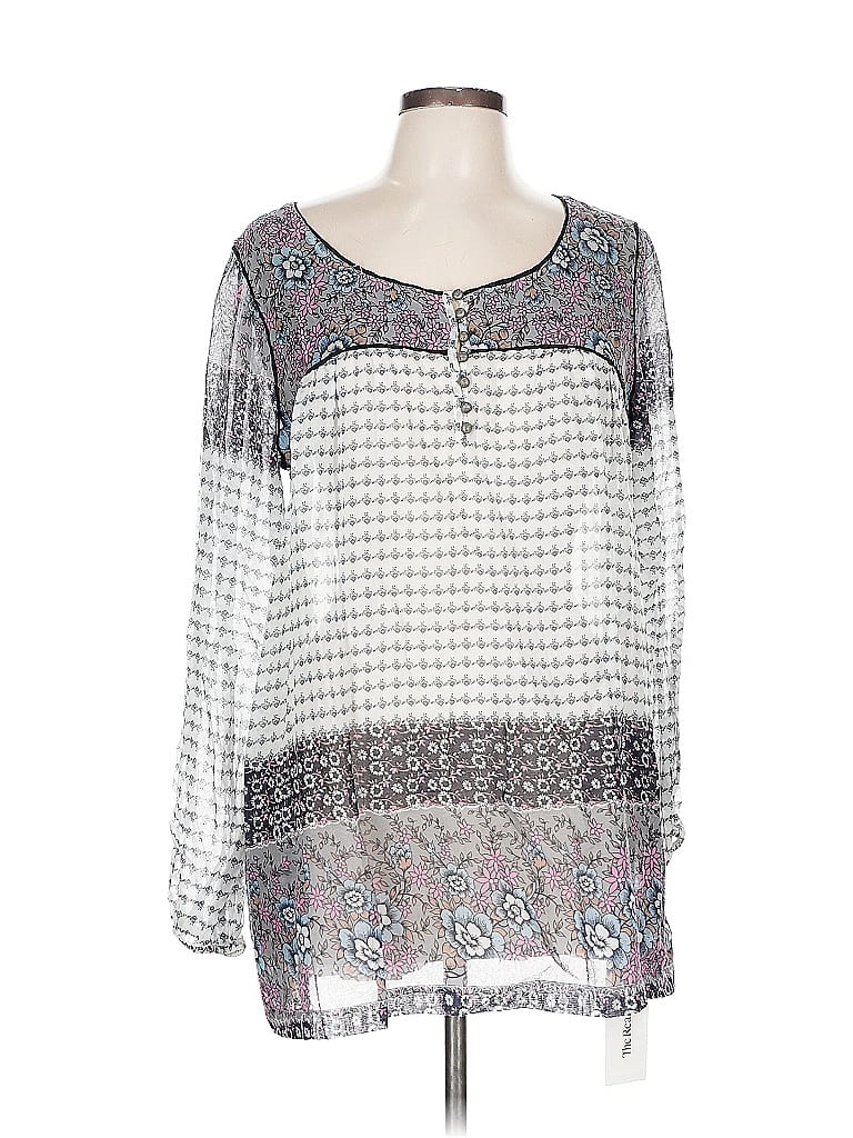 Pre-owned Free People Long Sleeve Blouse In White