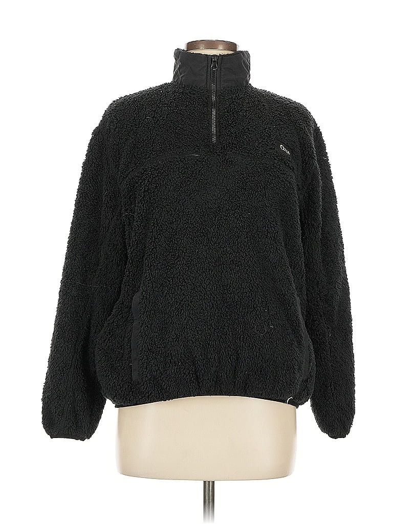 Click to view more detailed imagery on our partner's website Pre-owned Zyia Active Fleece Jacket In Black