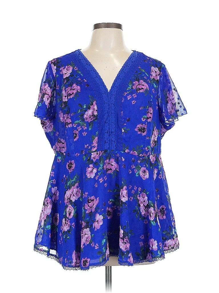 Pre-owned Torrid Sleeveless Blouse In Blue