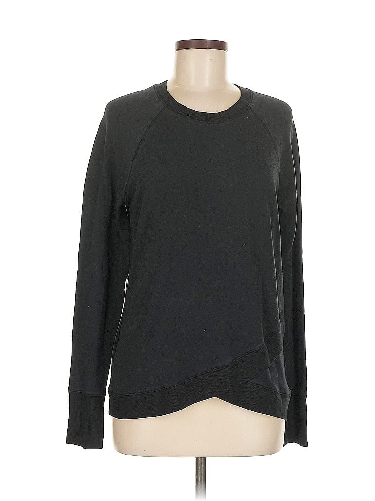 Pre-owned Athleta Long Sleeve T-shirt In Black