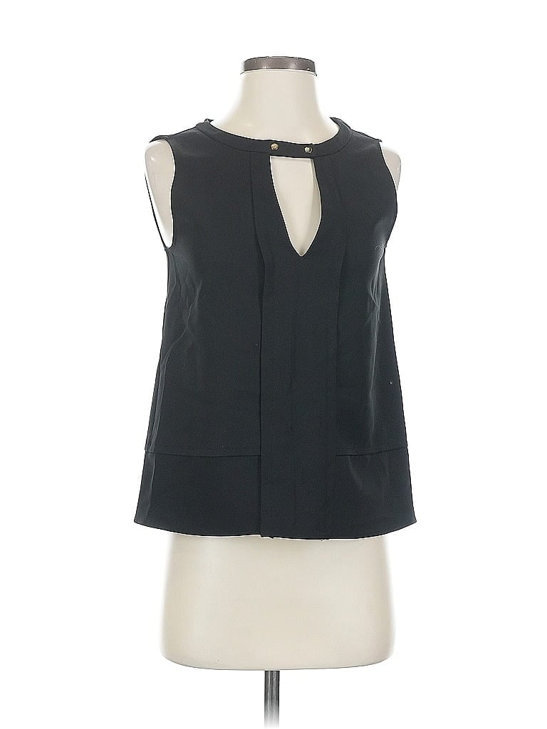 Pre-owned Zara Basic Sleeveless Blouse In Black